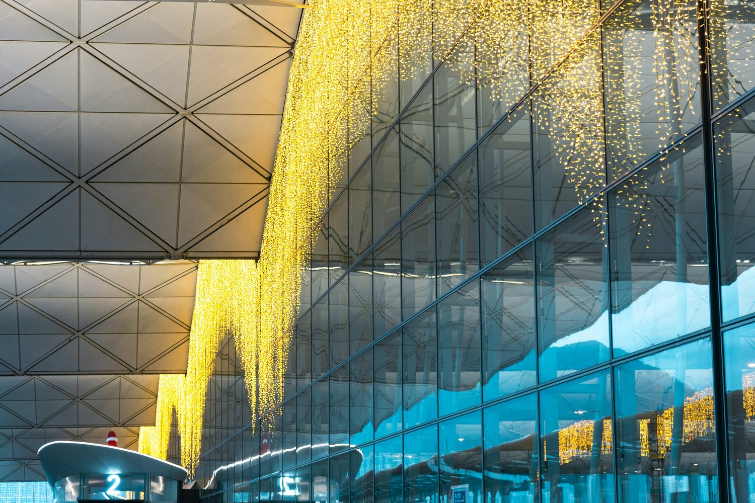 Modern transportation terminal architecture representing the transportation and aviation market